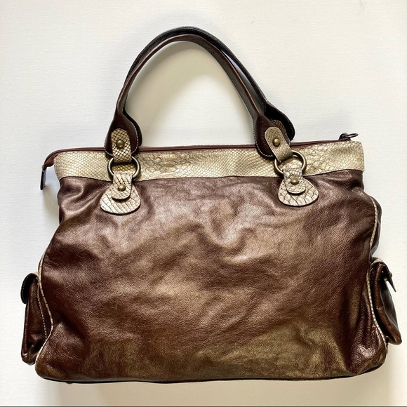 PULICATI. Fine Italian leather, extra large bag. - Picture 2 of 16